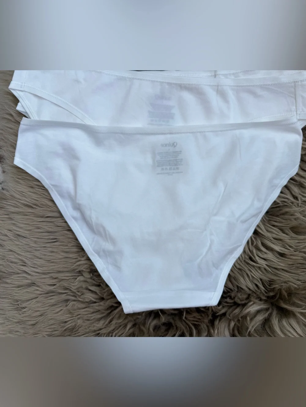 NEW Quince Organic Cotton Hipster 6 Pack Underwear White Low Rise Panties Small